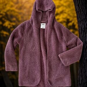 PINK Victoria's Secret Sherpa Hooded Teddy Jacket